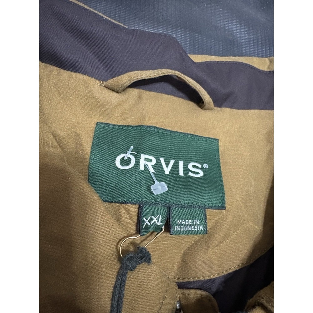 Orvis Jacket Mens 2XL Brown Waxed Barn Chore Field Canvas Hunting Full Zip - Picture 5 of 11